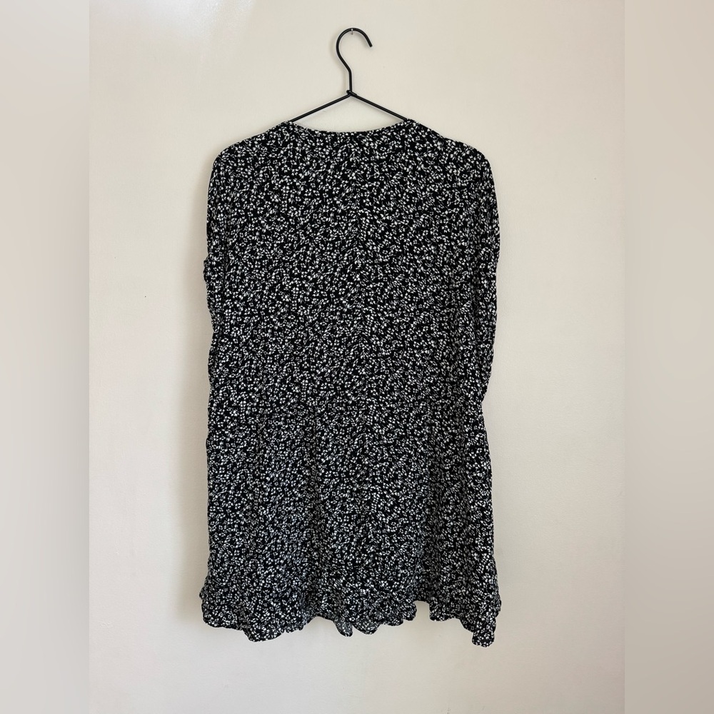 Free People One Fine Day Mini Floral Black Babydoll Dress - Picture 10 of 10